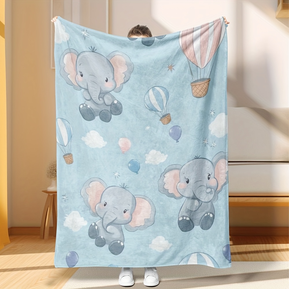 Baby Nursery Elephant Theme - Adorable Couverture à Motif d'Éléphant Bébé