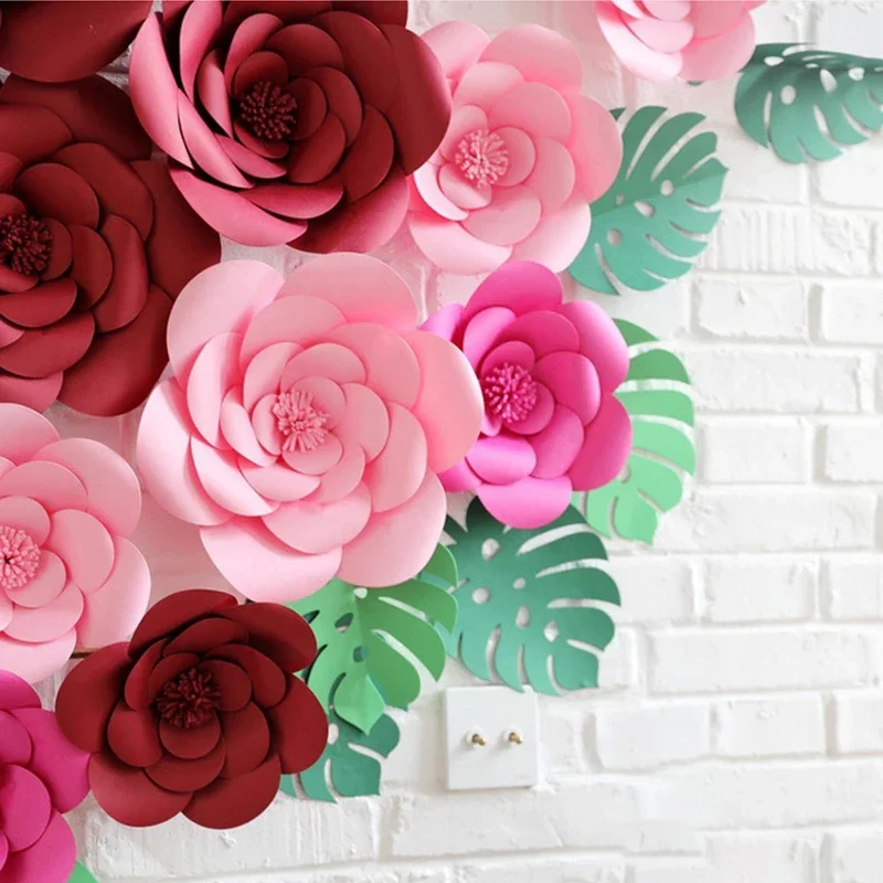 Baby Nursery Kit - Bricolage artificiel grand papier Rose fleurs