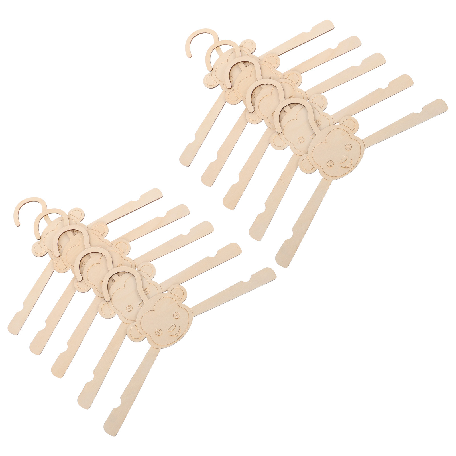 Baby Nursery Closet - 10 cintres en bois en forme