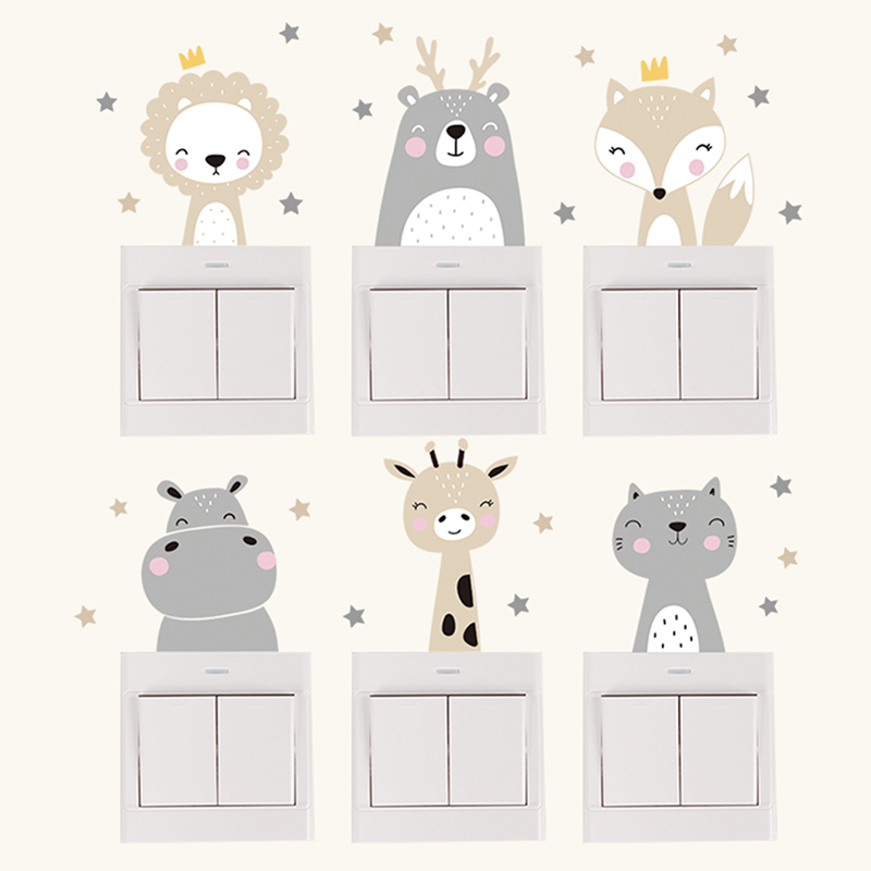 Baby Nursery Kit - Autocollants muraux pour interrupteur d'animaux de