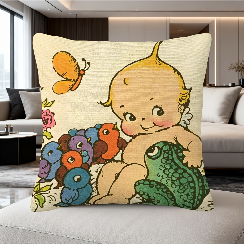 Baby Nursery Pillow - Housse de coussin décorative pour chambre