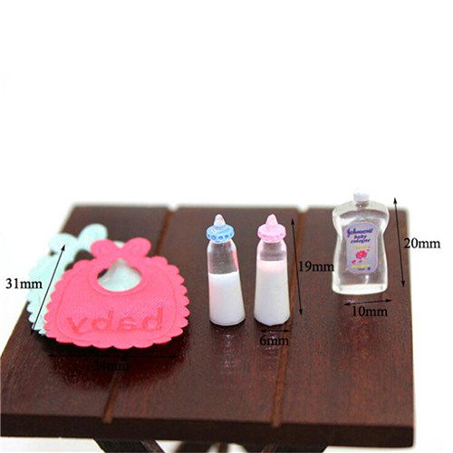 Baby Nursery Kit - Maison de poupées 1:12, biberons miniatures,