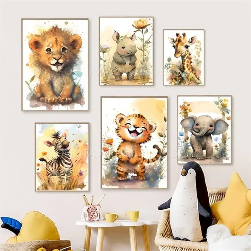 Baby Nursery Wall Art - Tableau mural en toile pour chambre
