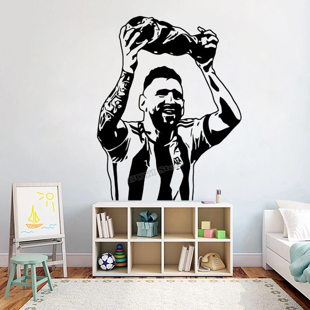 Baby Nursery Wall Mural - Messi autocollant mural vinyle décalcomanie Football