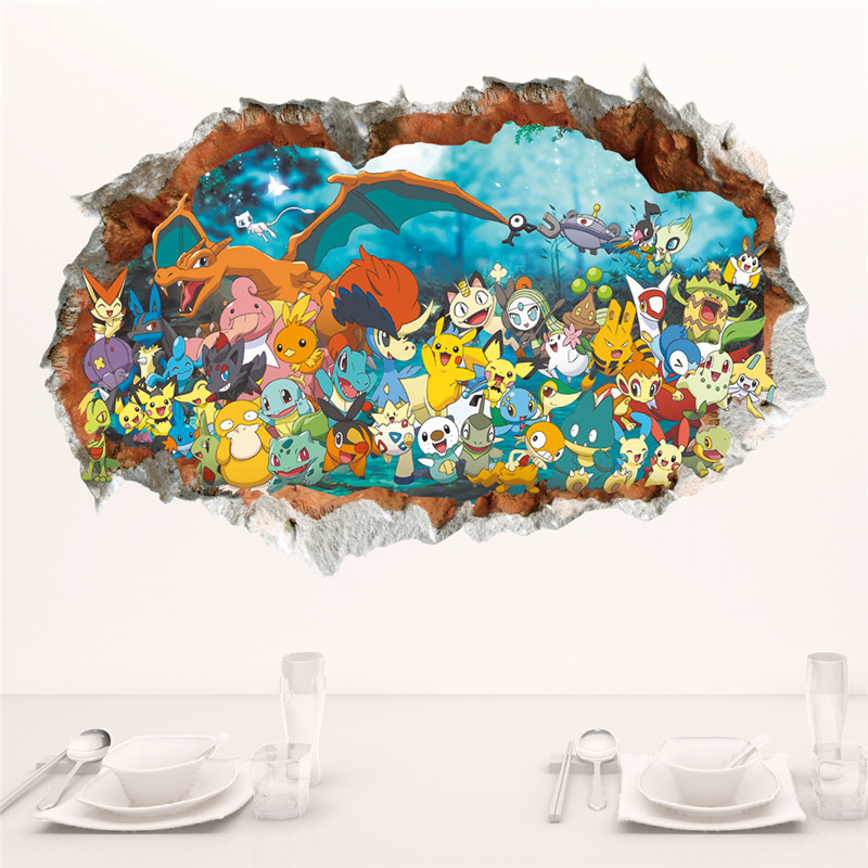Baby Nursery Wall Mural - Autocollant mural Pokémon Pikachu pour chambre