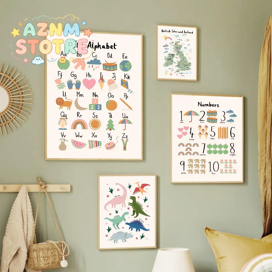 Baby Nursery Wall Art - Tableau mural sur toile représentant le