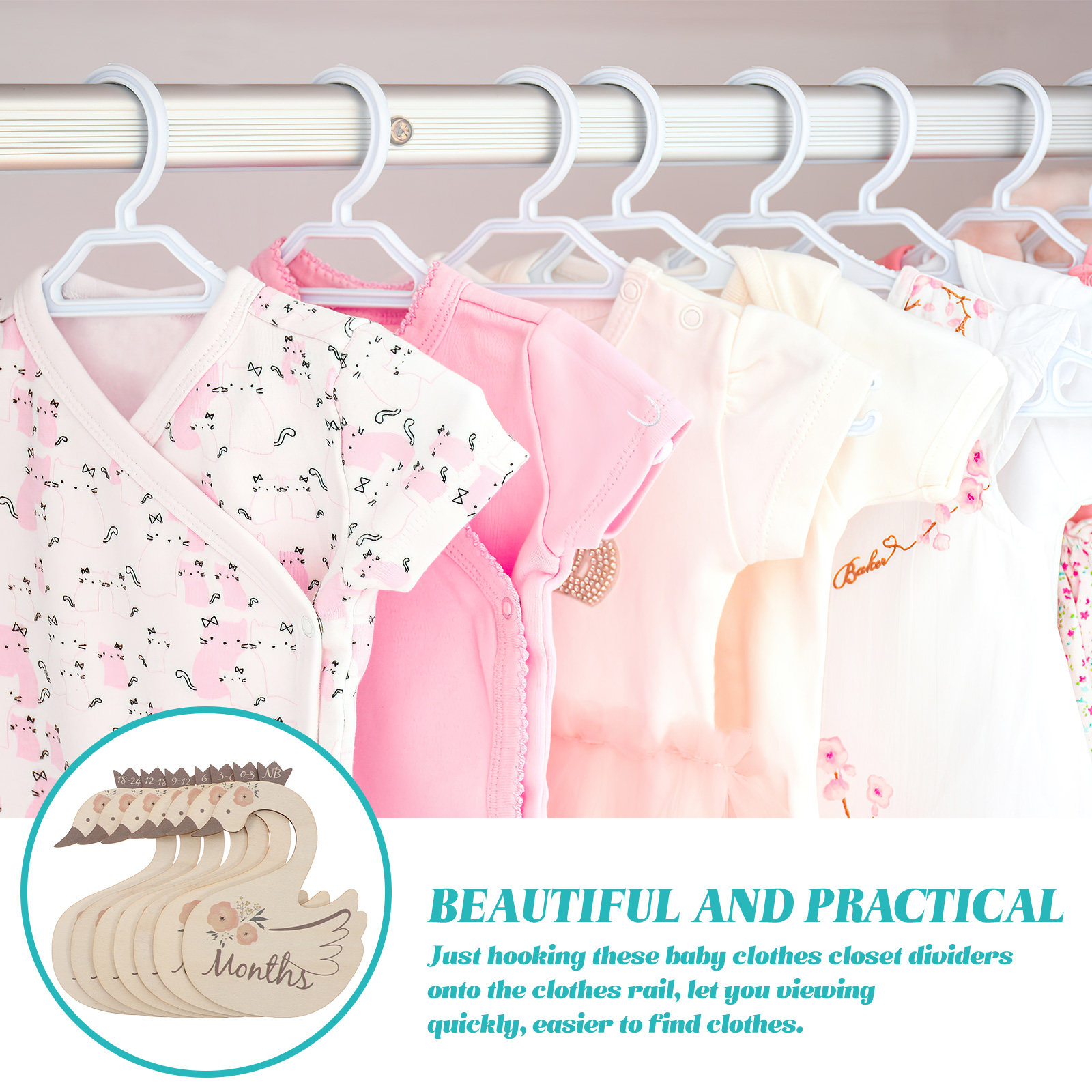 Lot de 7 séparateurs de taille - Baby Nursery Closet avis et prix