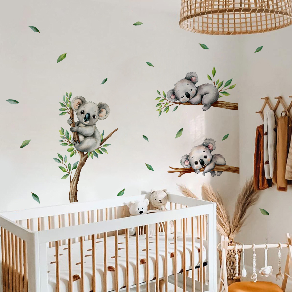 Dessin animé Koala grimpant ar - Baby Nursery Wall Mural avis et prix