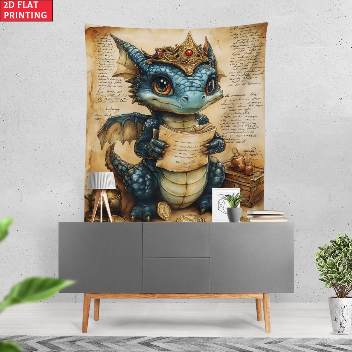 Dragon bébé couronne trésor fa - Baby Nursery Wall Art avis et prix