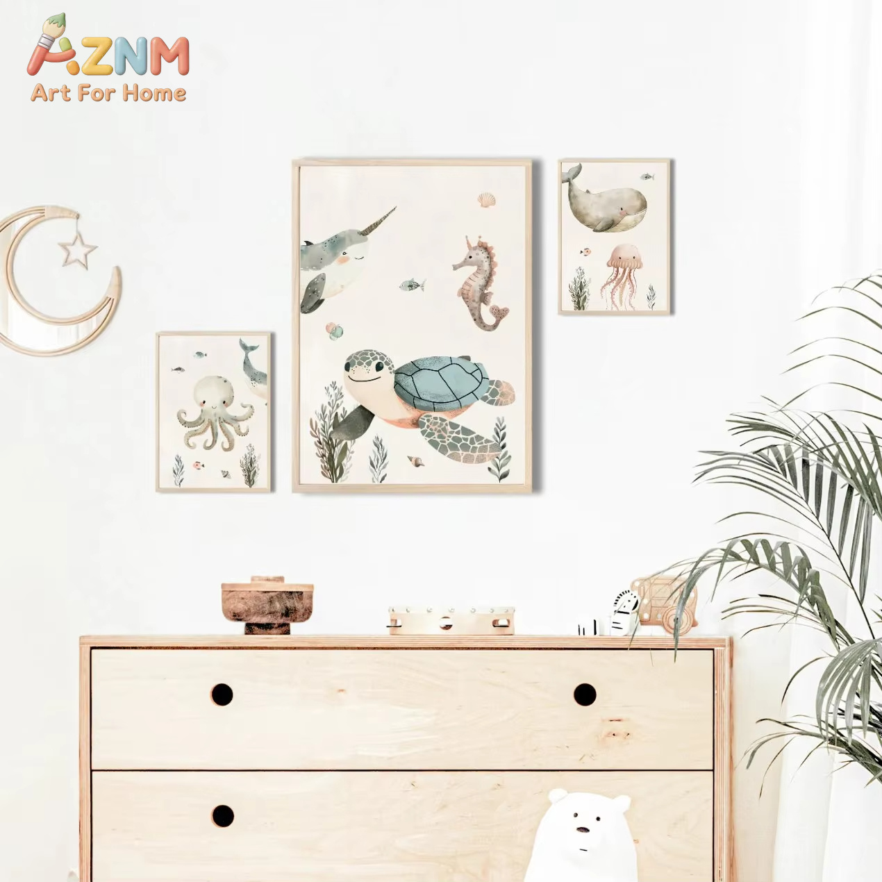 AZNM Tableau mural en toile av - Baby Nursery Wall Art avis et prix
