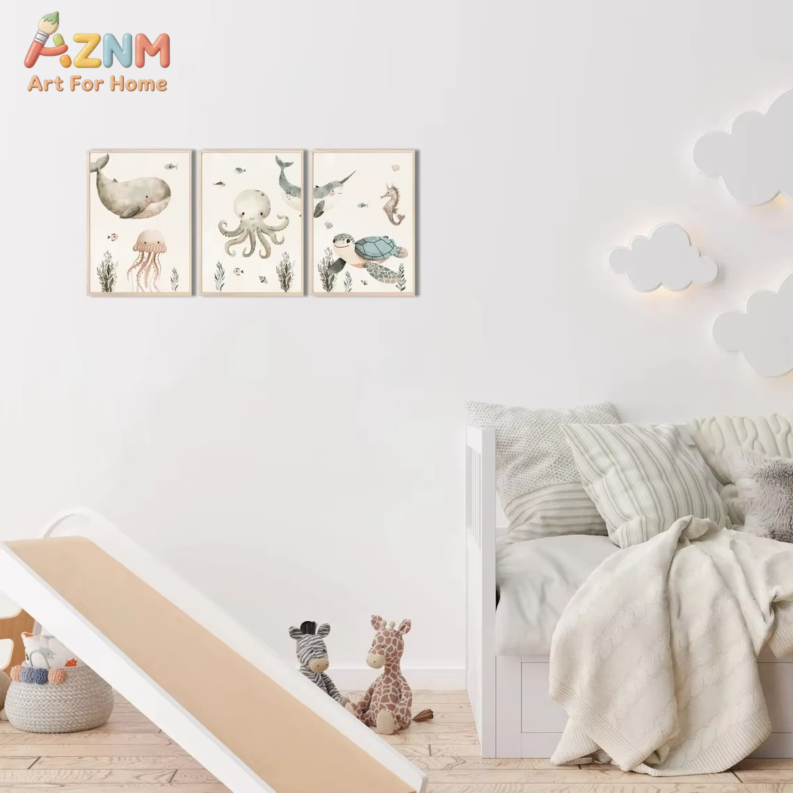 AZNM Tableau mural en toile av - Baby Nursery Wall Art avis et prix