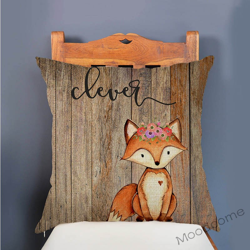 Mignon bois animaux bois Textu - Baby Nursery Pillow avis et prix