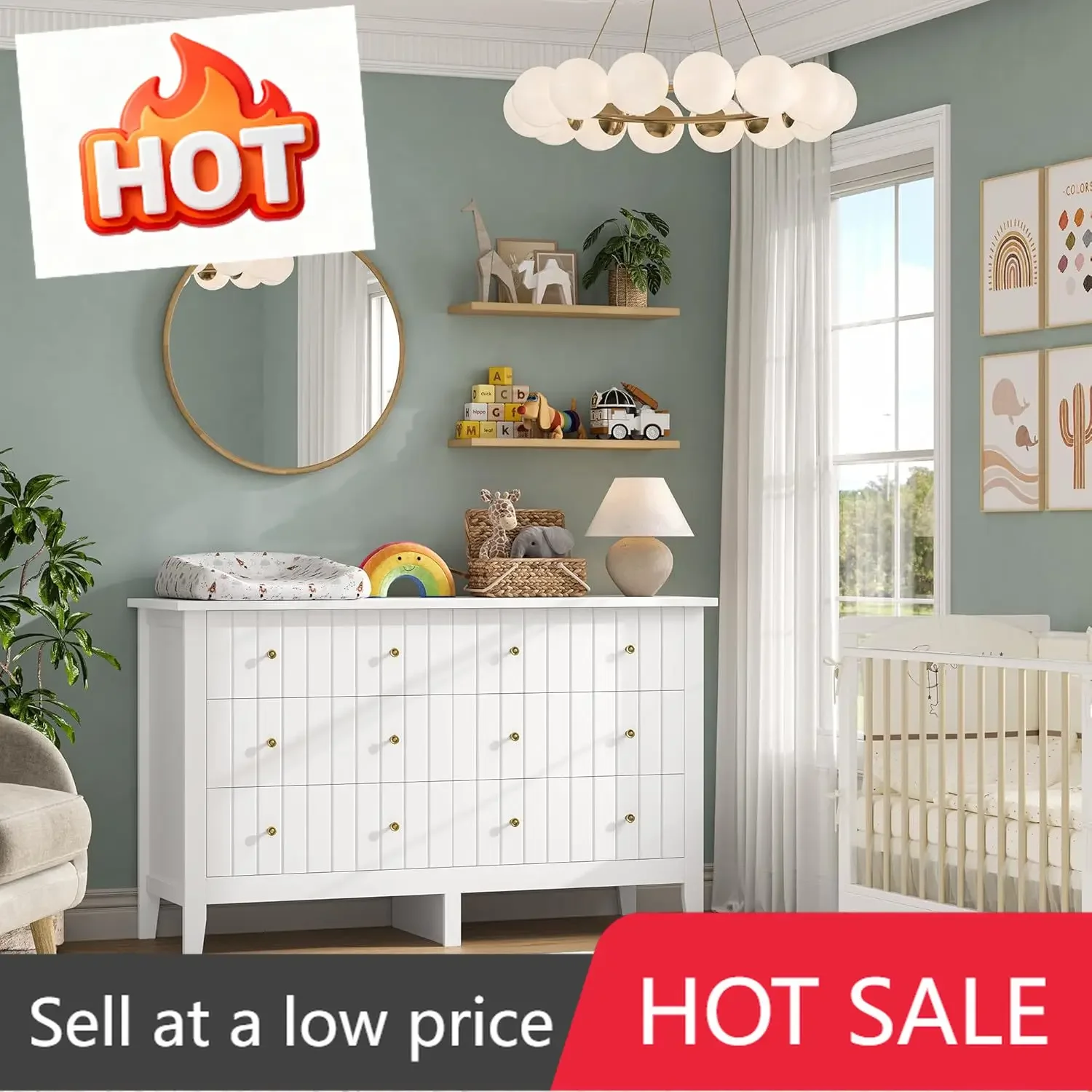 Commode blanche, commode à tir - Baby Nursery Drawers avis et prix