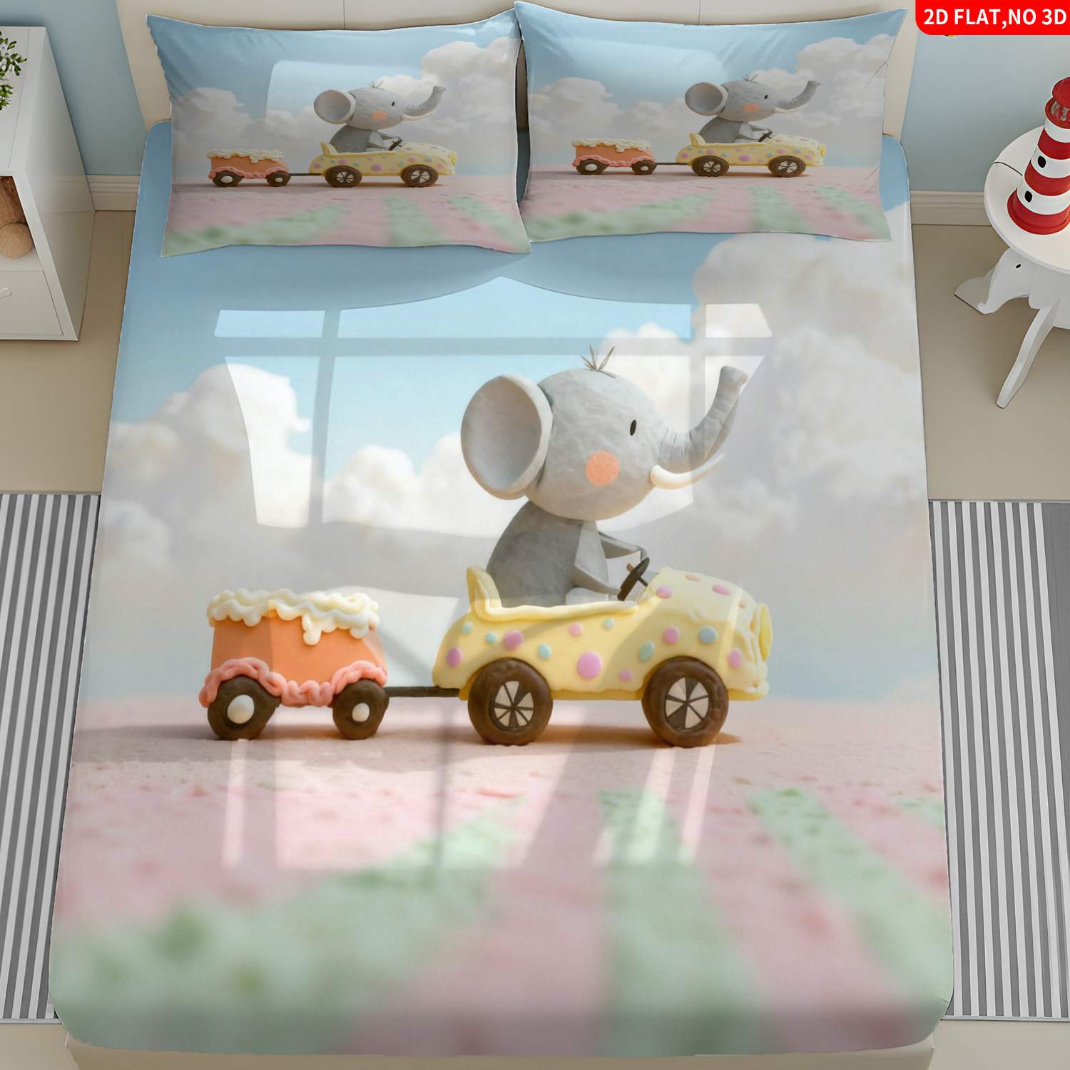 Ensemble de literie trois pièc - Baby Nursery Elephant Theme avis et prix