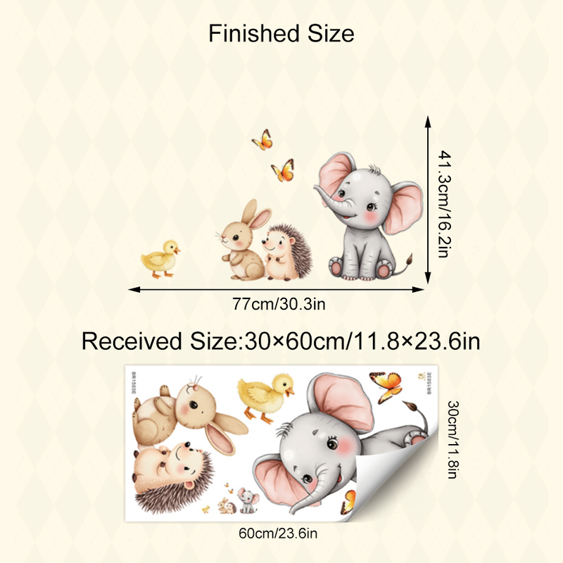 Autocollant mural d'animal de  - Baby Nursery Wall Mural avis et prix