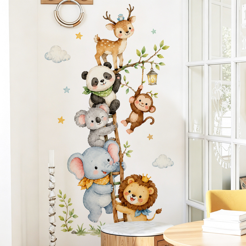 Autocollants muraux d'animaux  - Baby Nursery Jungle Wallpaper avis et prix