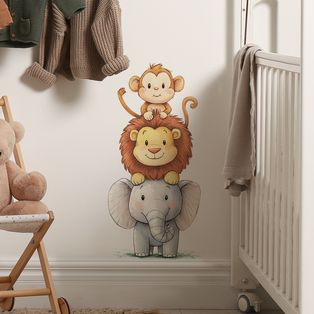 Autocollants muraux d'animaux  - Baby Nursery Jungle Wallpaper avis et prix