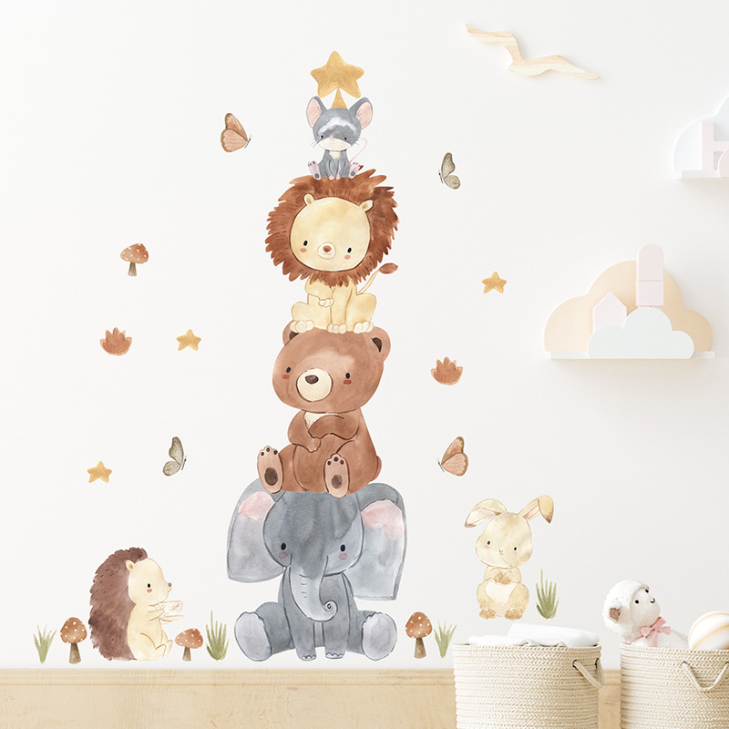 Autocollants muraux d'animaux  - Baby Nursery Jungle Wallpaper avis et prix